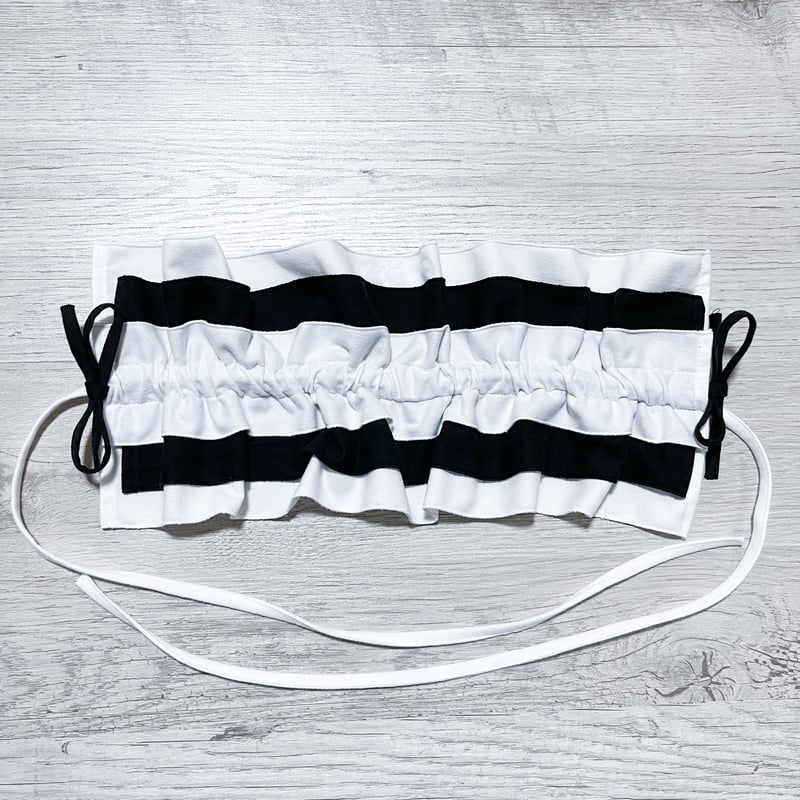 フリル×スタッズヘッドドレス Black&White フリル×スタッズ