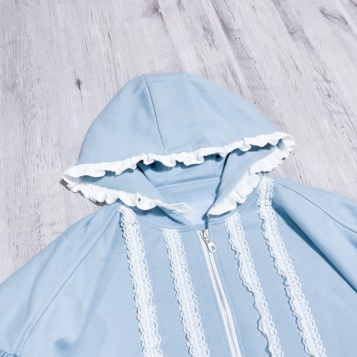 satoi　パーカー ループプルオーバーパーカー<white × orange × blue> | satoi