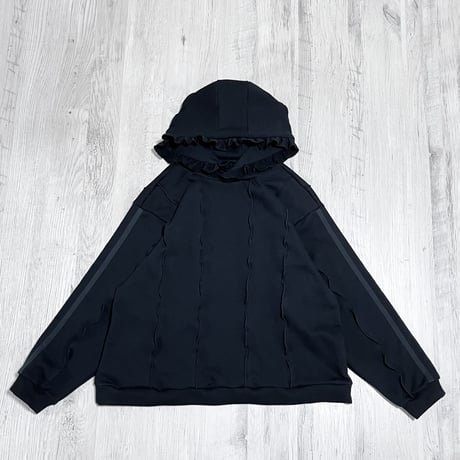 satoi　サトイ　日本製　フリル　ジップアップ　フーディ　パーカー satoi サトイ 日本製 フリル ジップアップ フーディ パーカー