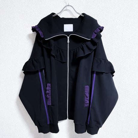 satoi フリルハイネックパーカー gray blue satoi フリルハイネックパーカー blue gray Satoi フリル