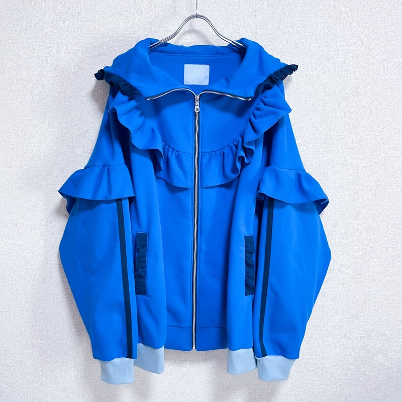 2月下旬】フリルハイネックパーカー<blue> | satoi