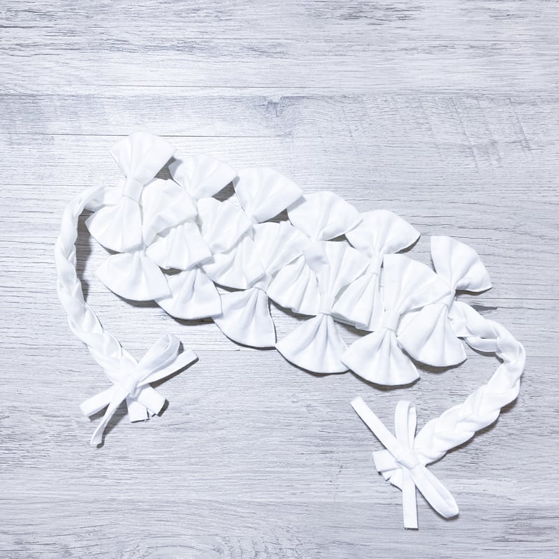 届11/20〜12/15】三つ編みリボンヘッドドレス<white> | satoi
