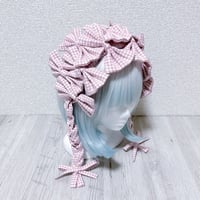 フリルチェックハイネックパーカー<light blue × black> | satoi