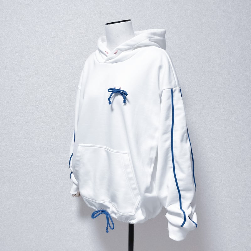 ループプルオーバーパーカー<white × orange × blue> | satoi