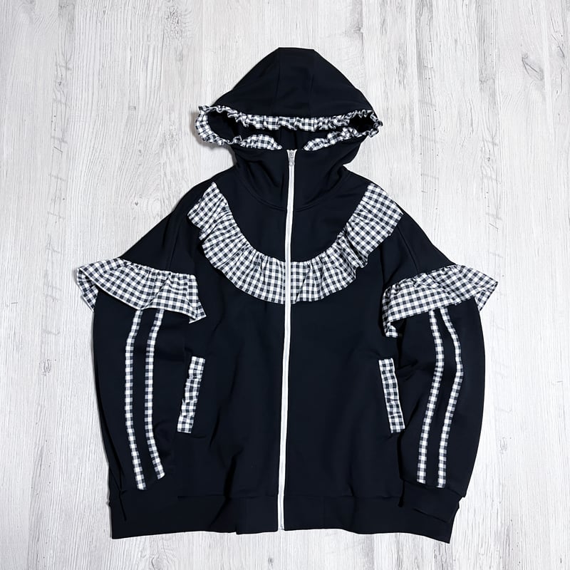 キンプリ パーカー ○今昔 KJ-29168 -57『今昔×ラミアール』コラボ 総刺繡斜めZIP
