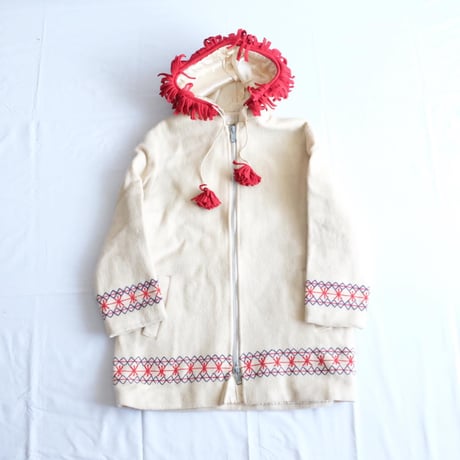 50's British lady's wool jacket w/hood