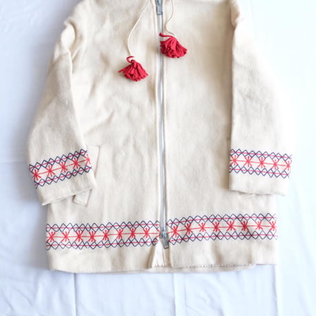 50's British lady's wool jacket w/hood
