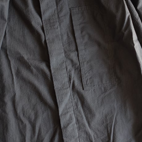 SHUWSU black seersucker shirt/jacket