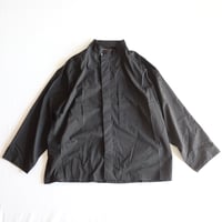 SHUWSU black seersucker shirt/jacket