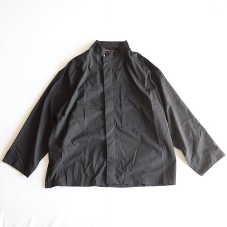 SHUWSU black seersucker shirt/jacket