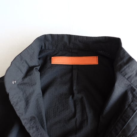 SHUWSU black seersucker shirt/jacket