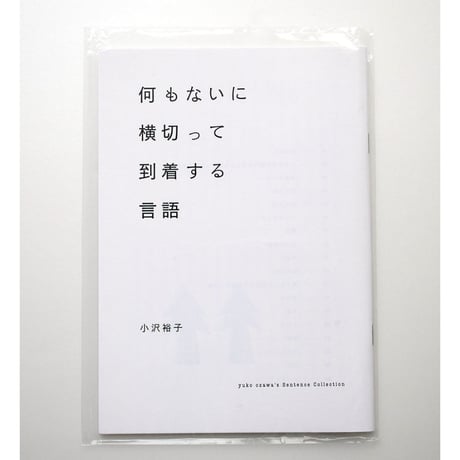 小沢裕子「何もないに横切って到着する言語 」／ Yuko Ozawa's Sentence Collection
