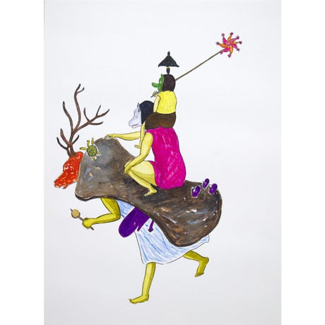 青木真莉子「みんなで走る」  / Marico Aoki  " Running All Together"