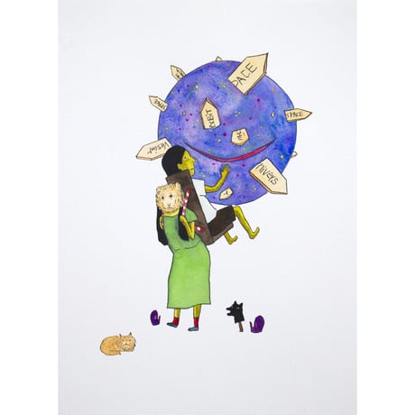 青木真莉子「宇宙をせおって」  / Marico Aoki  "Carrying the Universe on the Back"