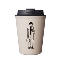 【BEIGE・ステッカー付】Blue Bird apartment.×イラストレーター北構まゆ 限定オリジナル ウォールマグ スリーク