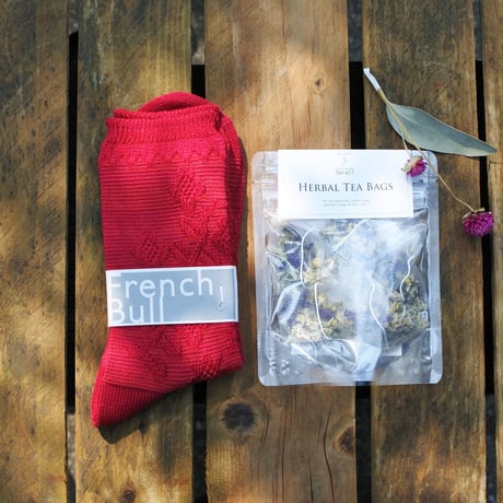 itsumo & sorali : 母の日ギフト socks & herbtea セット A（ピンク）