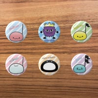 音符たち＆コロナ大魔王の缶バッジ