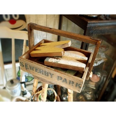 木製バスケット（vintage) | アンティーク雑貨店 Antique cise