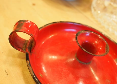 キャンドルホルダー（enamel)  RED