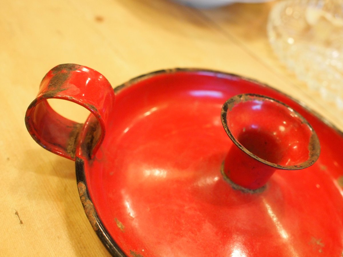 キャンドルホルダー（enamel) RED | アンティーク雑貨店 Antique cise