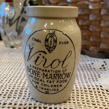 アンティーク 染み染みポット ブロカント 容器 ボウル 小物入れ 北欧ビンテージ雑貨 STAKO チークのふた付きポット ガラスボウル