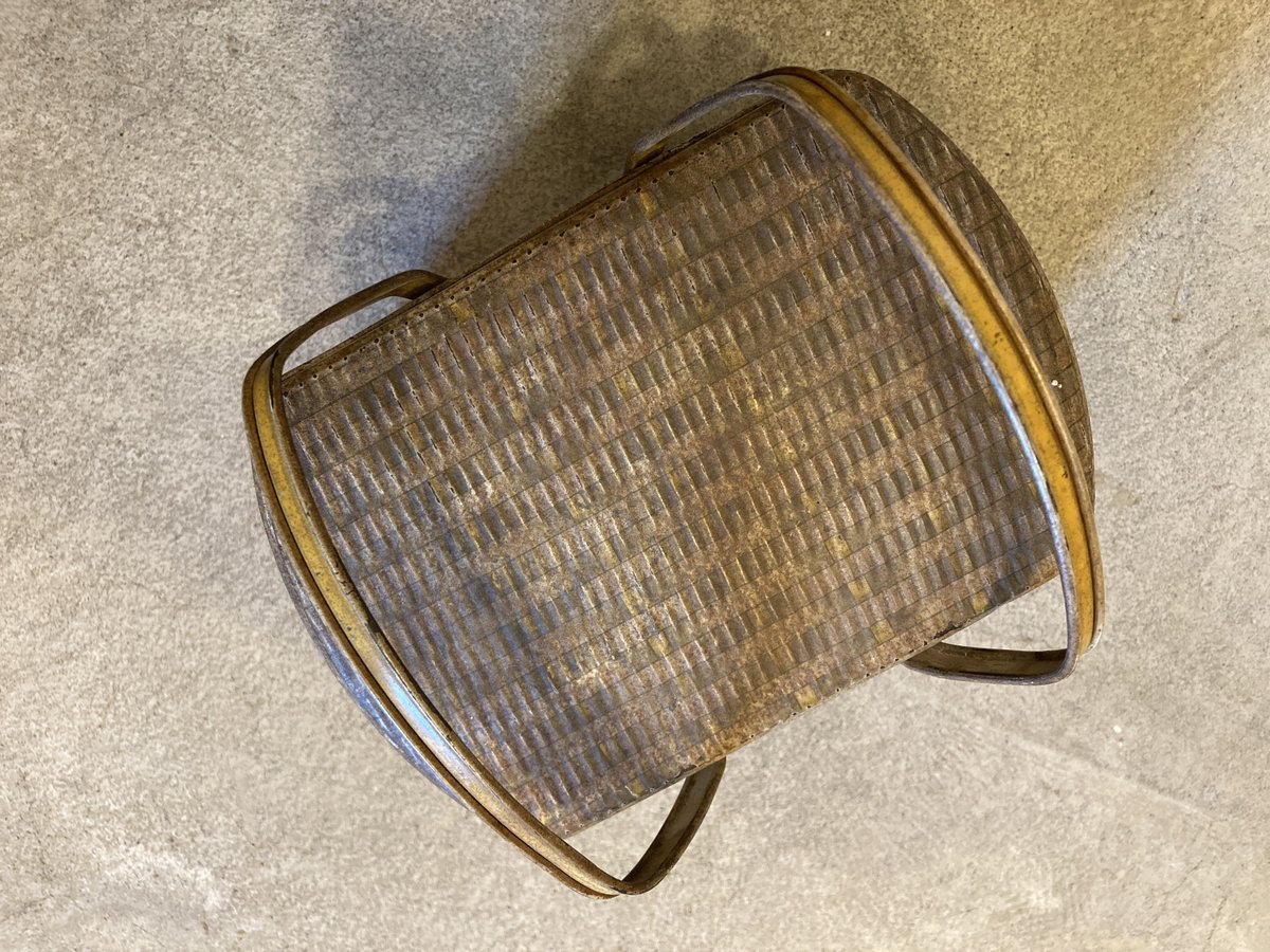 リメイク缶　ヴィンテージバスケット アメリカンヴィンテージ リメイク バスケットミニサイズ2個セット付き