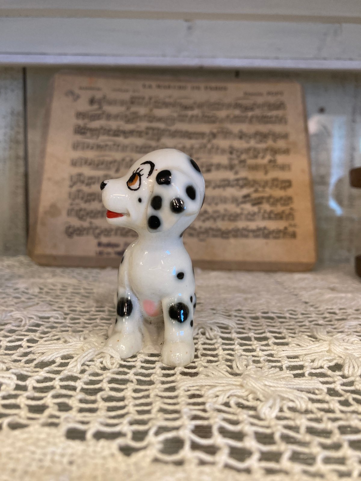 ⭐️全国送料無料】イタリア製　アンティーク　Ronzan ダルメシアン　陶器　置物 イタリア製 ダルメシアン 犬 dog 陶器 大型 置物 オブジェ インテリア