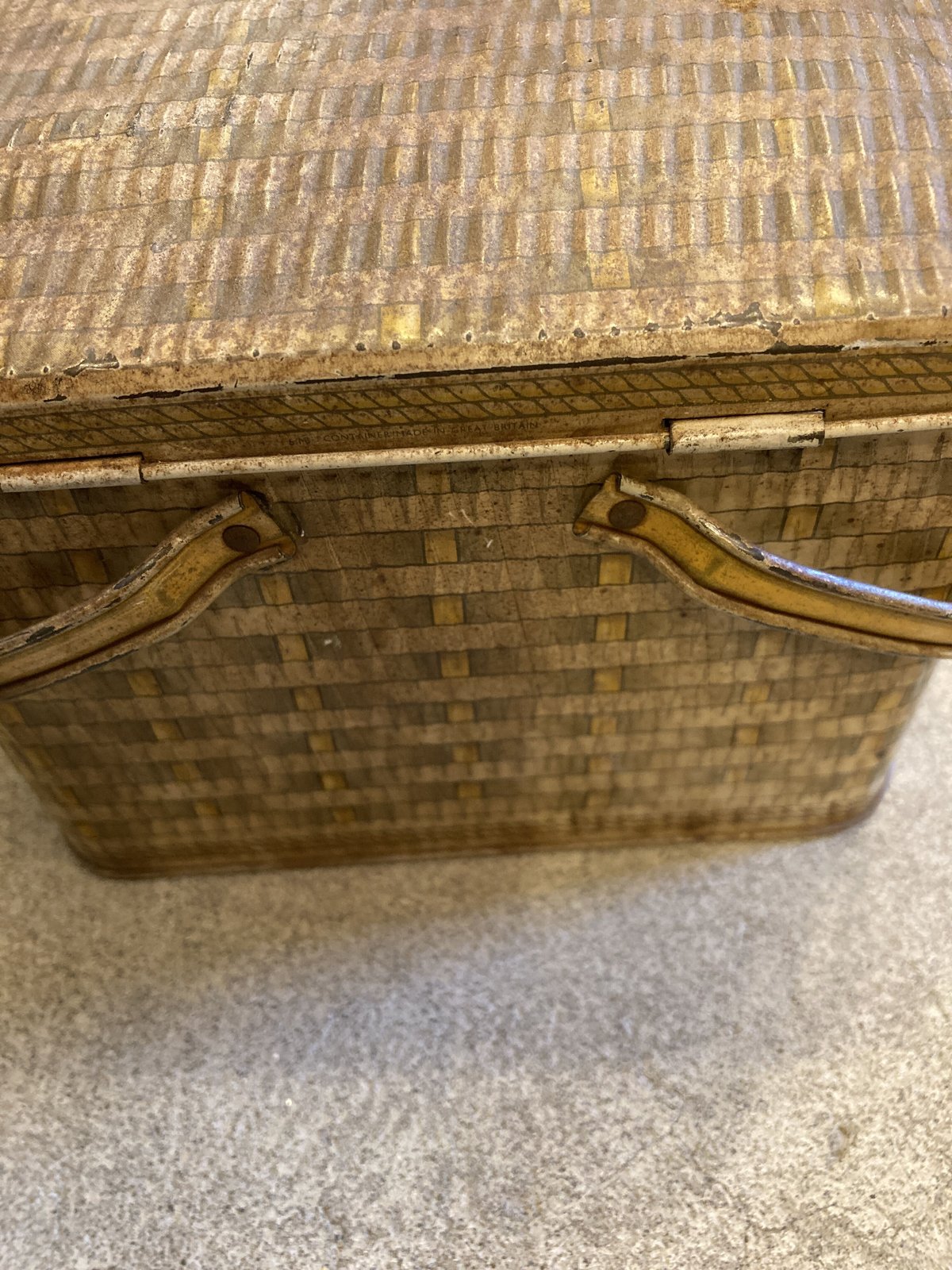 リメイク缶　ヴィンテージバスケット VINTAGE ANTIQUE TIN BASKET ヴィンテージ バスケット アメリカ