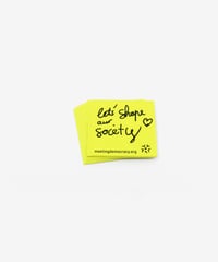 029-23＿immeasurable│岡村英昭「Lets shape our society! [ステッカー]  」