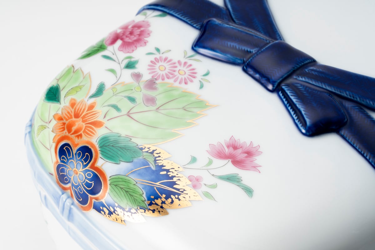 染錦絢爛草花絵 陶箱（アウトレット） | WEB有田陶器市 ｜ 深川製磁