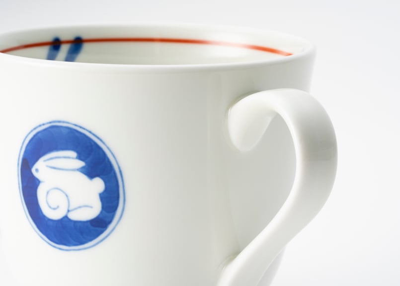 月見うさぎ マグカップ（アウトレット品） | WEB有田陶器市 ｜ 深川製