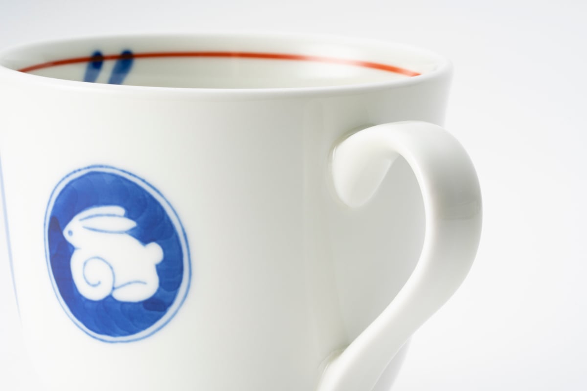 月見うさぎ マグカップ（アウトレット品） | WEB有田陶器市 ｜ 深川製