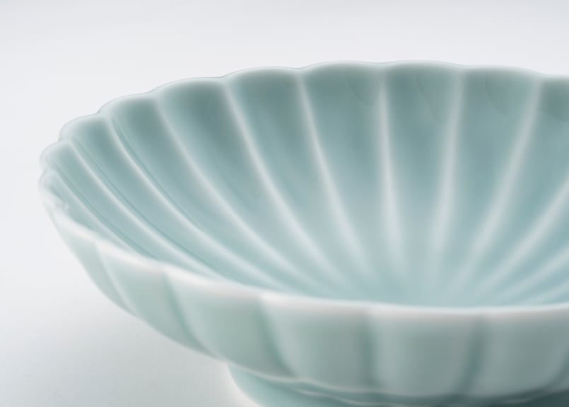 ≪3≫青磁 菊割小付（アウトレット品） | WEB有田陶器市 ｜ 深川製磁