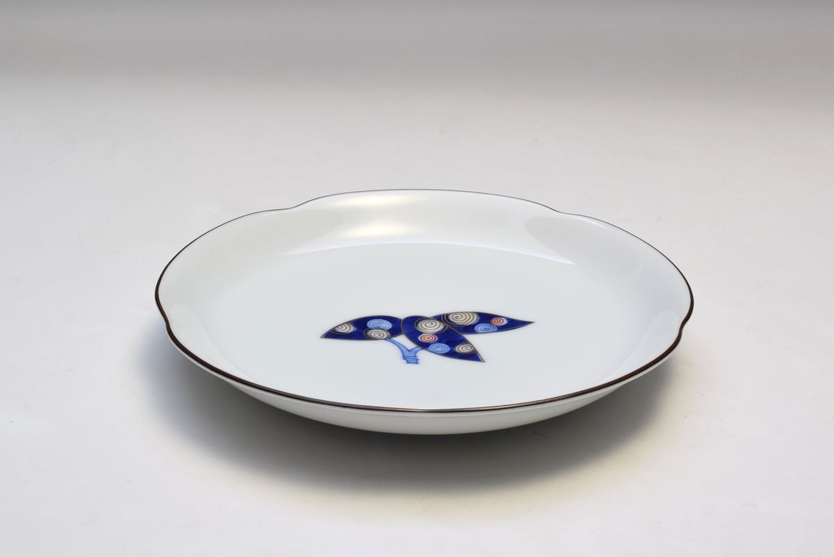 染錦笹 6寸皿（アウトレット品） | WEB有田陶器市 ｜ 深川製磁 おうち