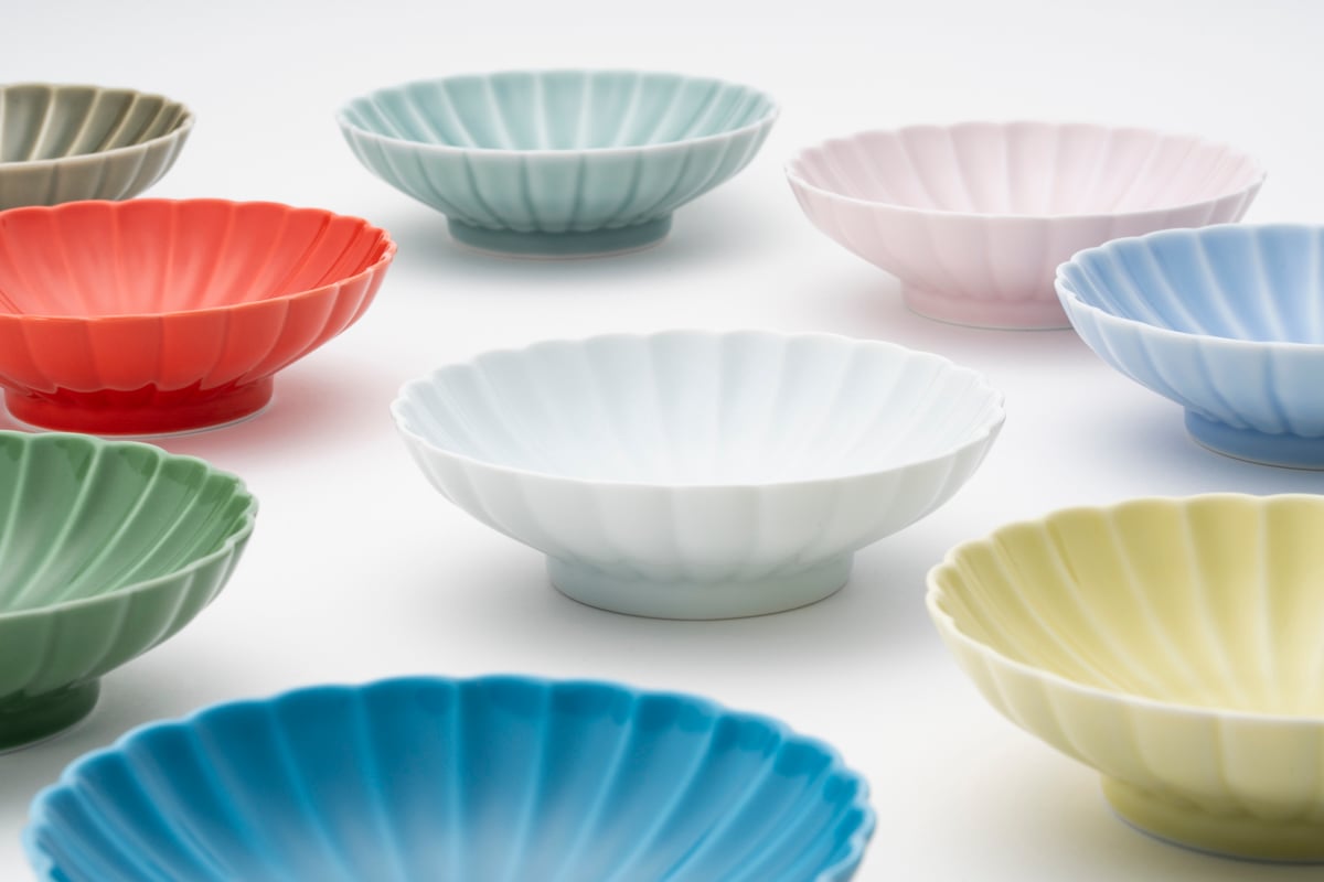 ≪3≫青磁 菊割小付（アウトレット品） | WEB有田陶器市 ｜ 深川製磁