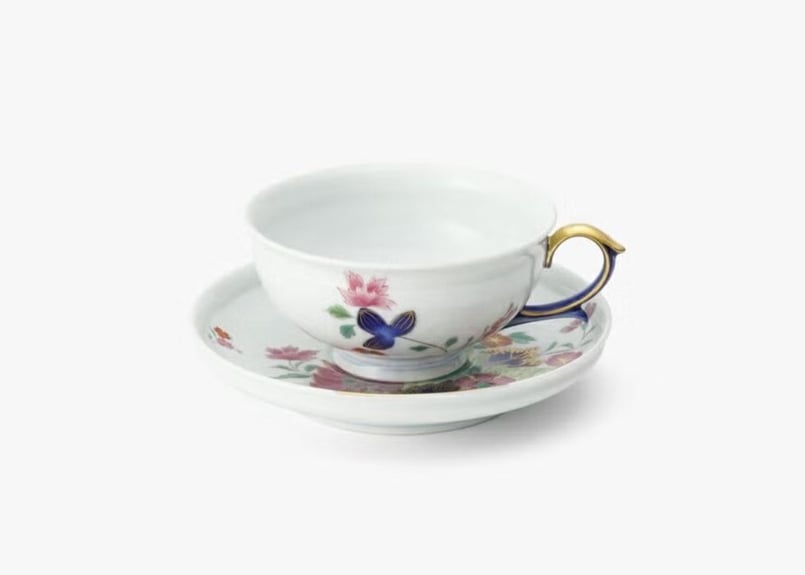 染錦絢爛草花絵 紅茶碗皿（アウトレット） | WEB有田陶器市 ｜ 深川製