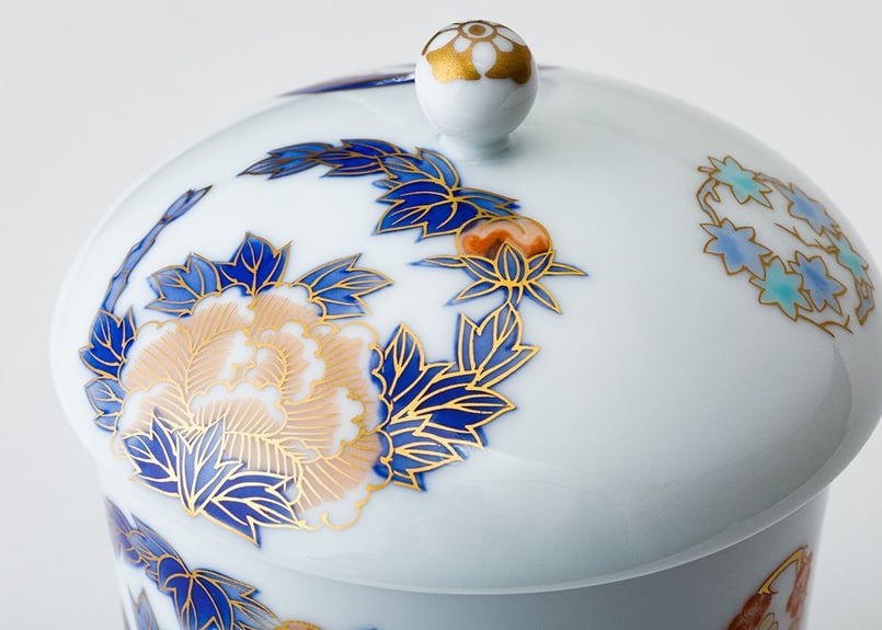 染錦花丸紋 組湯呑（アウトレット品） | WEB有田陶器市 ｜ 深川製磁