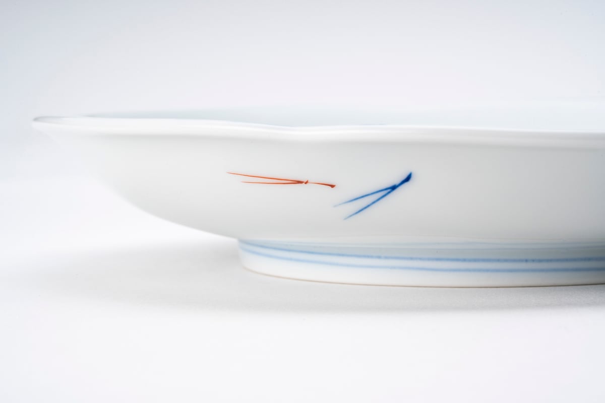 金彩松 梅型6寸皿（アウトレット品） | WEB有田陶器市 ｜ 深川製磁