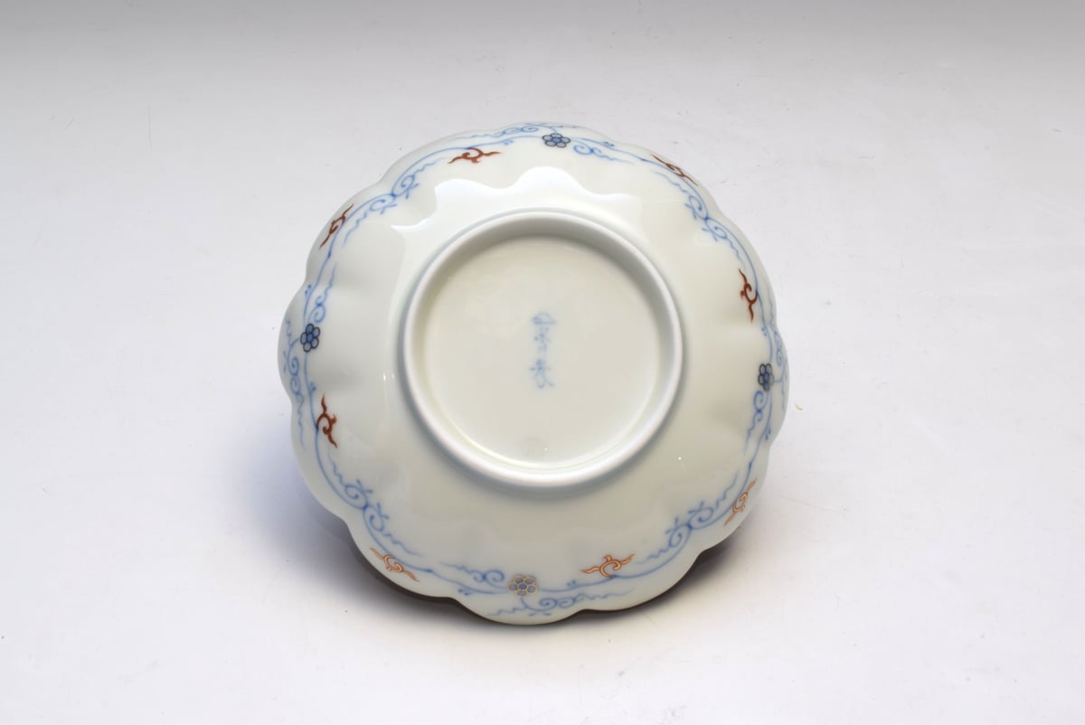 染錦金彩鳳凰 菊割取皿（アウトレット品） | WEB有田陶器市 ｜ 深川製