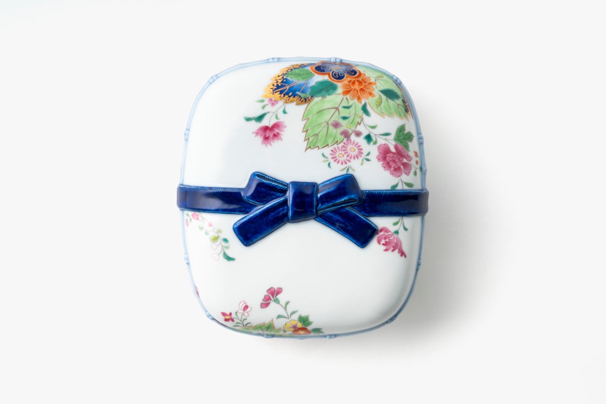 染錦絢爛草花絵 陶箱（アウトレット） | WEB有田陶器市 ｜ 深川製磁