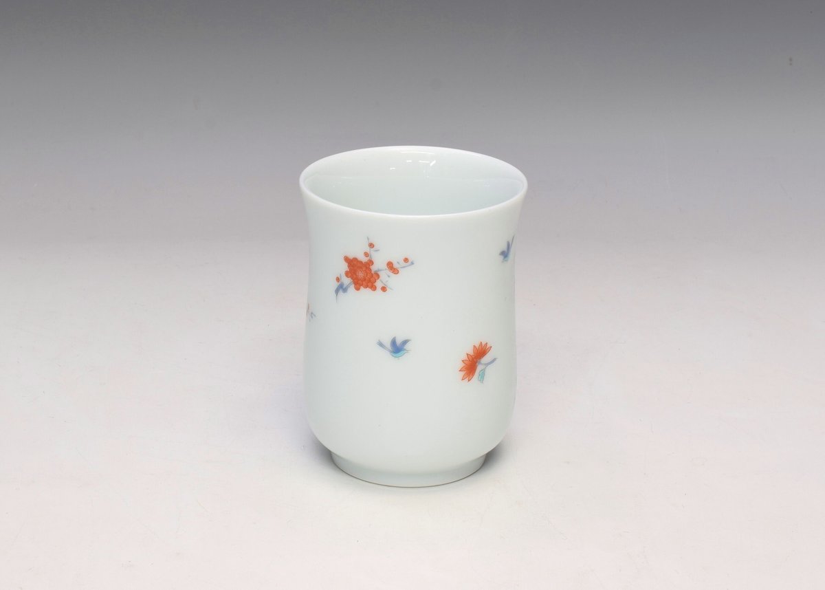 【現状品】染付 陶器 急須 湯呑み 大化年制 まとめ アンティーク レトロ 色絵花鳥紋 百合型大湯呑（直営店限定品） | WEB有田陶器市 ｜ 深川製