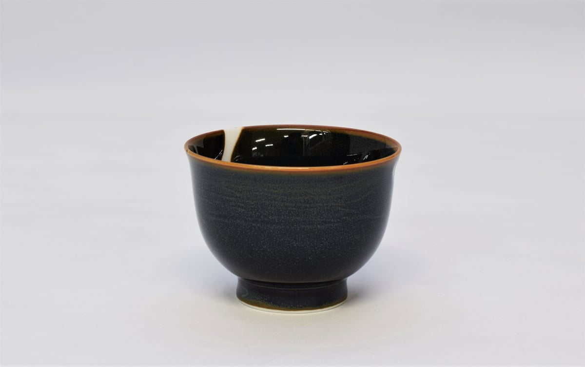 天目に白樺 ぐい呑（アウトレット品） | WEB有田陶器市 ｜ 深川製磁