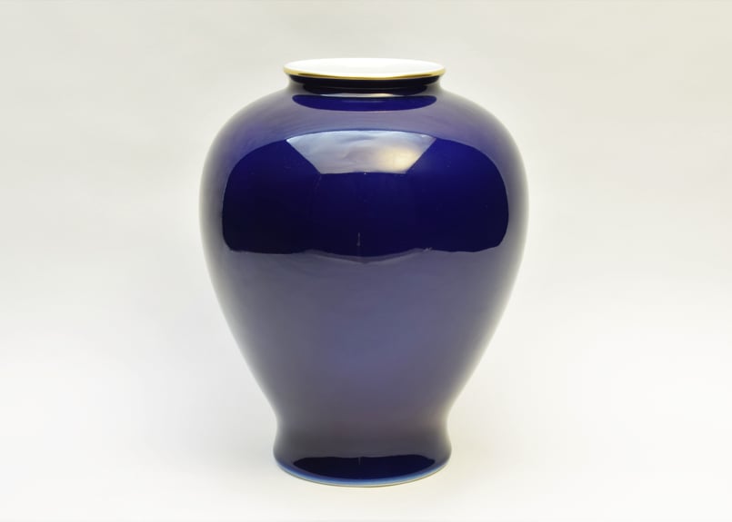 ルリ牡丹 F型9号花生（アウトレット品） | WEB有田陶器市 ｜ 深川製磁
