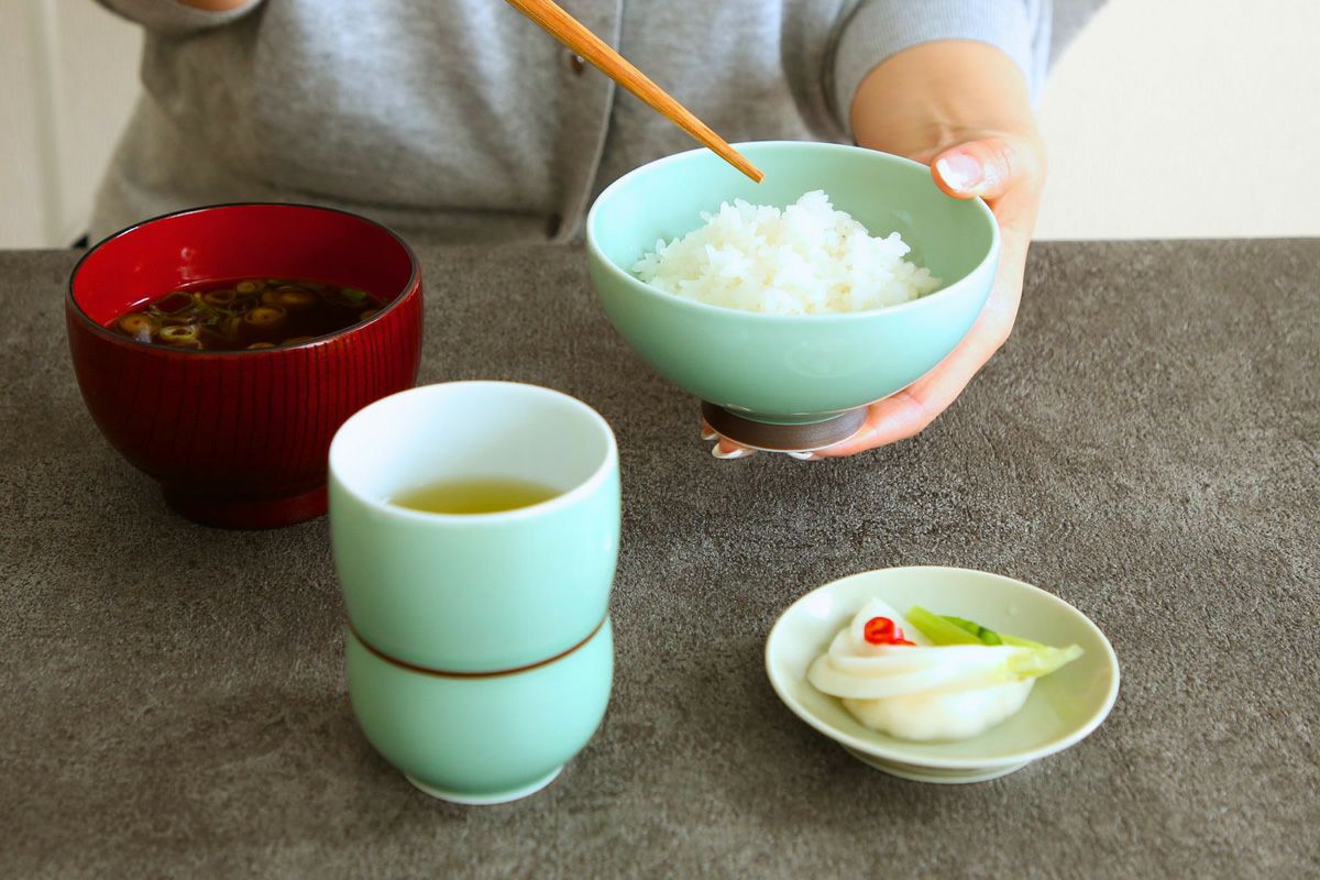 笹青磁 笹型飯碗（アウトレット品） | WEB有田陶器市 ｜ 深川製磁