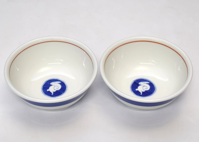 月見うさぎ ペア玉割（アウトレット品） | WEB有田陶器市 ｜ 深川製磁