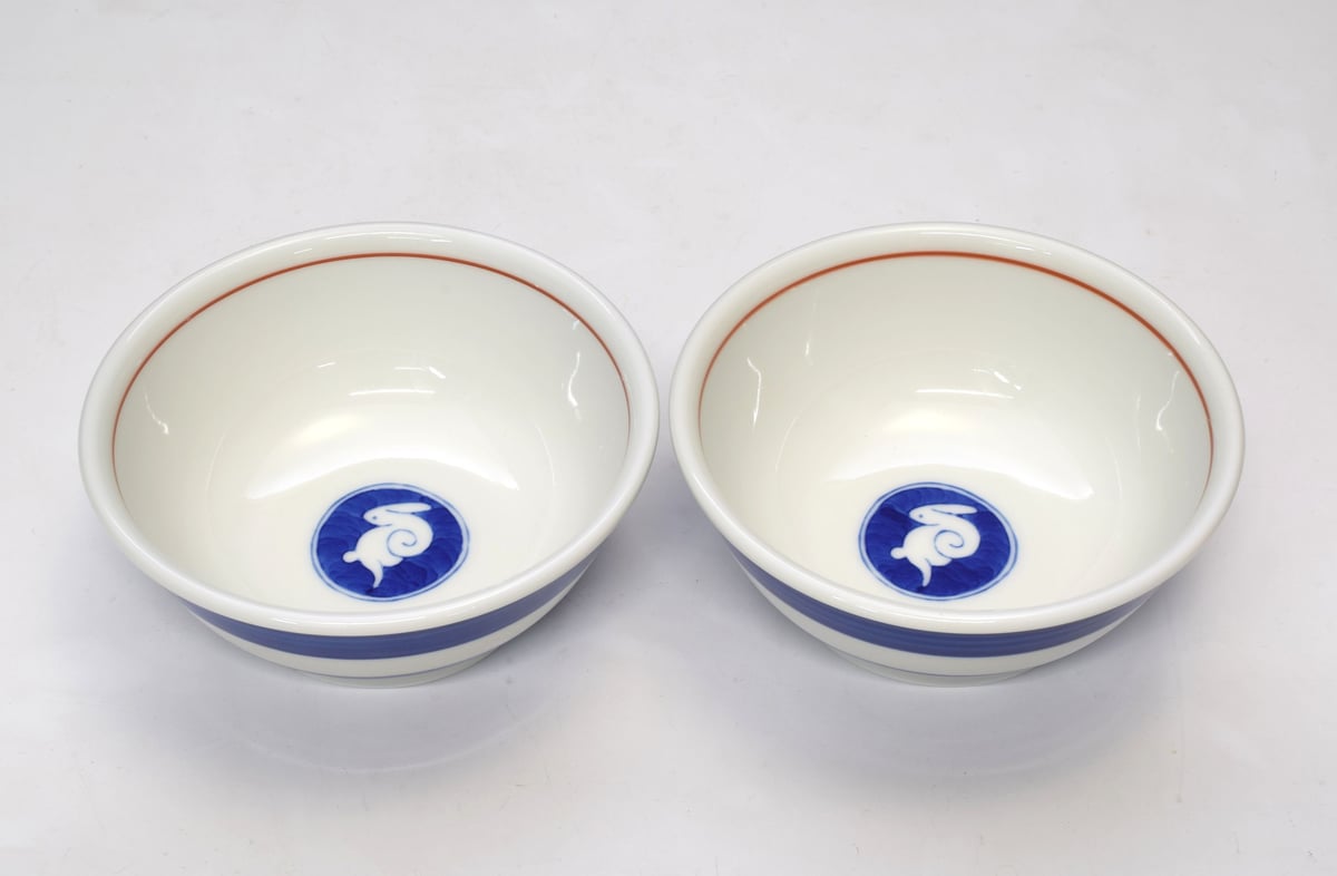 月見うさぎ ペア玉割（アウトレット品） | WEB有田陶器市 ｜ 深川製磁