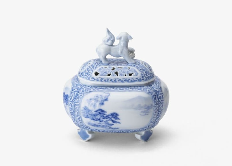 山水 獅子彫刻香炉（アウトレット品） | WEB有田陶器市 ｜ 深川製磁