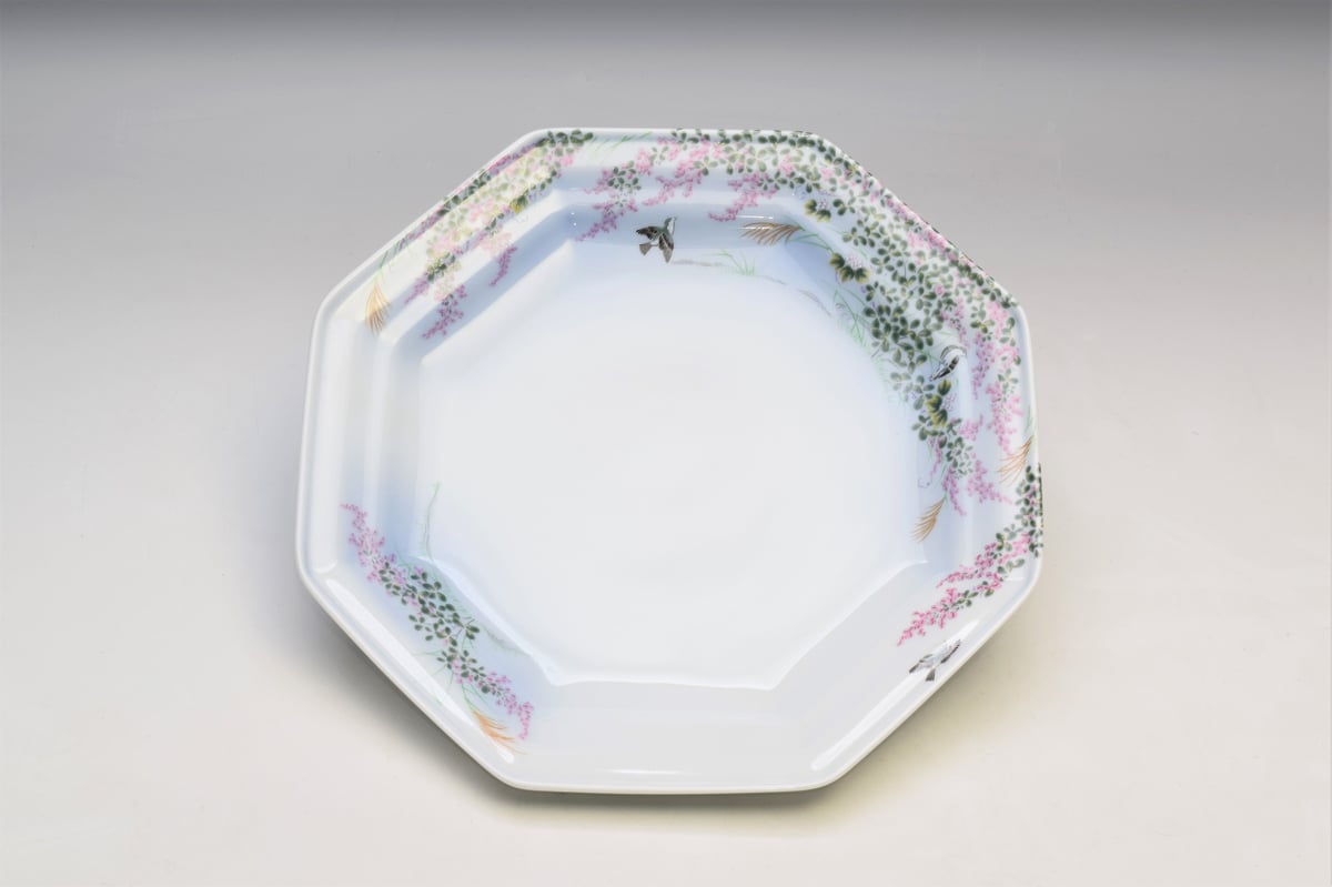 2541 深川製磁　萩花見　八角盛皿　未使用 2541 深川製磁 萩花見 八角盛皿 未使用 萩花見 八角盛皿