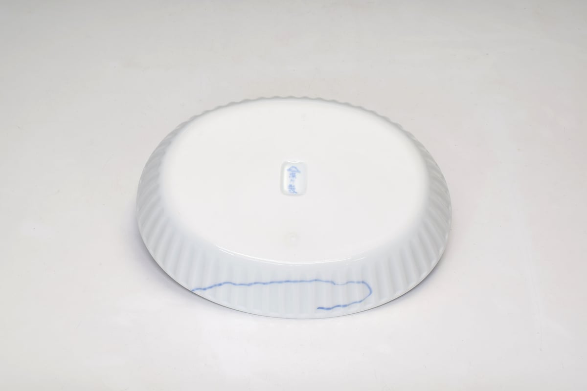 ブルーワイナリー しのぎ楕円皿（アウトレット品） | WEB有田陶器市