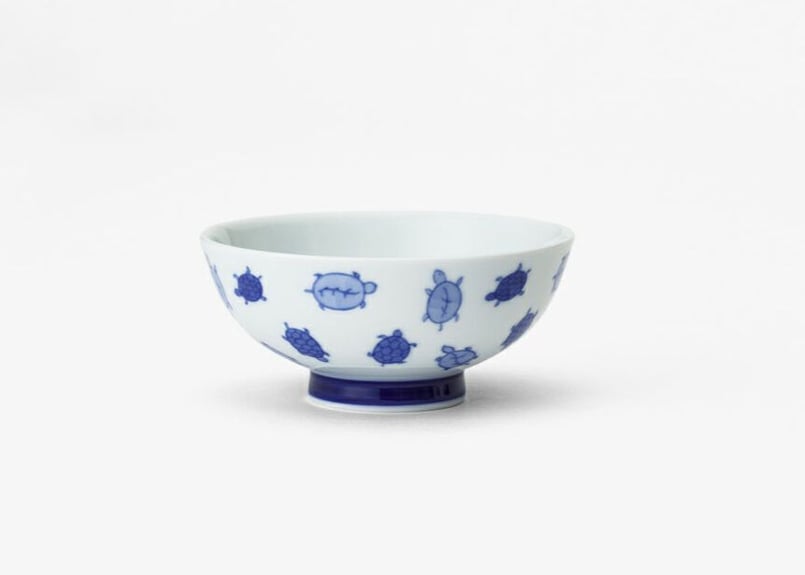 染付亀 3.6飯碗（アウトレット品） | WEB有田陶器市 ｜ 深川製磁